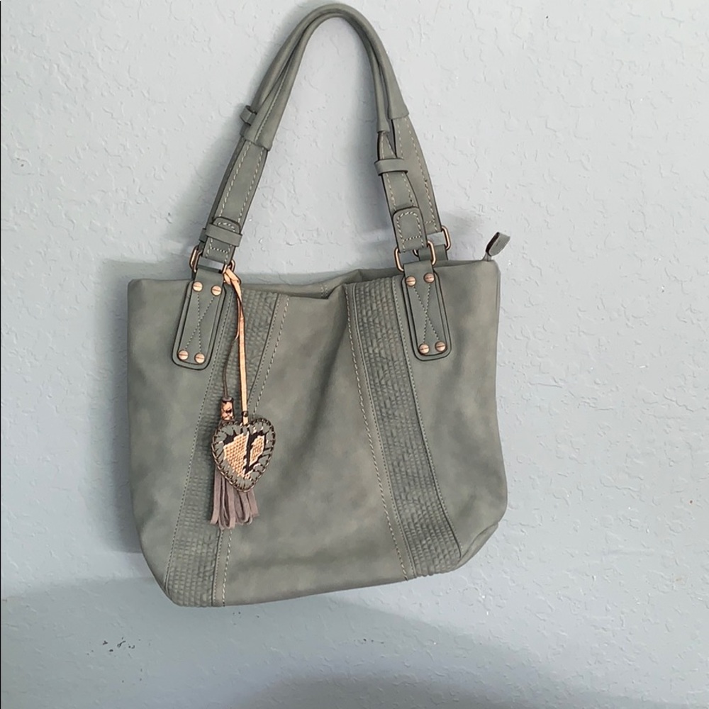 Leather Green Tote